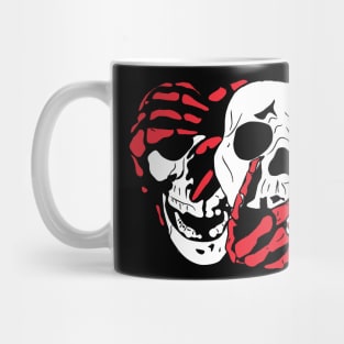 3 Skulls (w/red) Mug